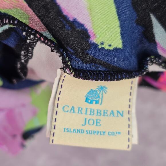 Caribbean Joe Purple Padded Swimwear Tankini Tank Top Medium M 10 - Picture 6 of 7